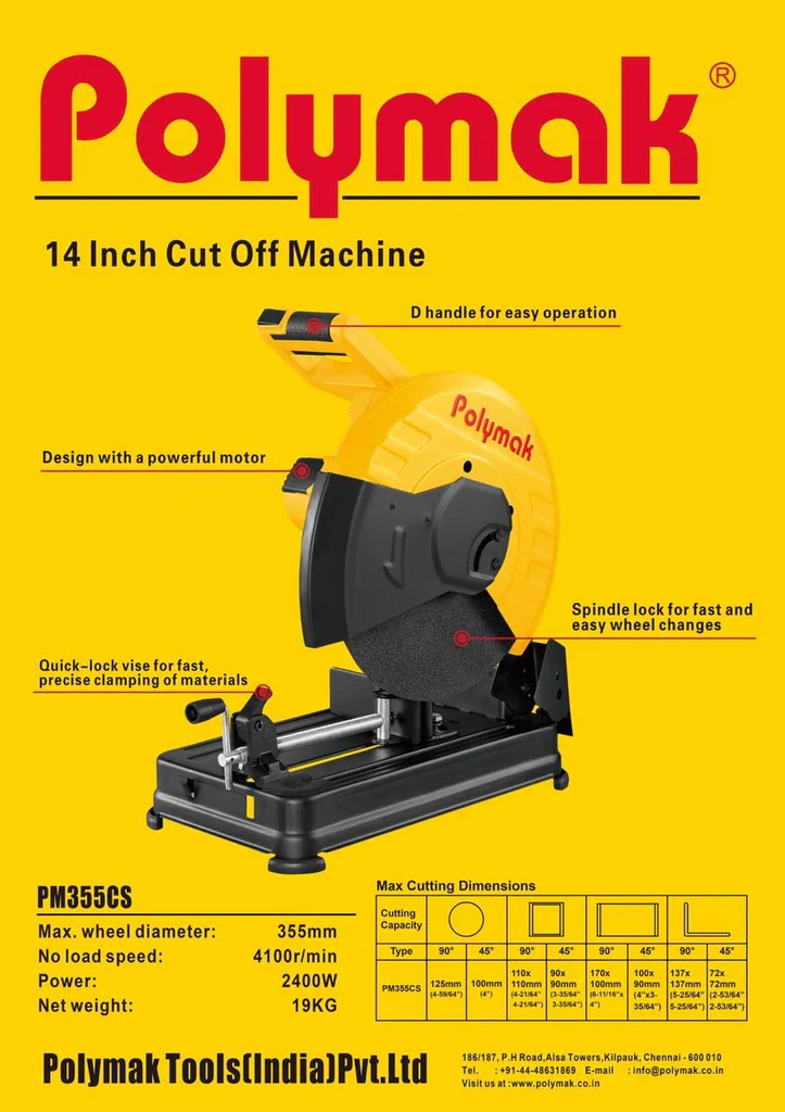 Polymak 14 Inch Cut Off Machine (PM355CS)