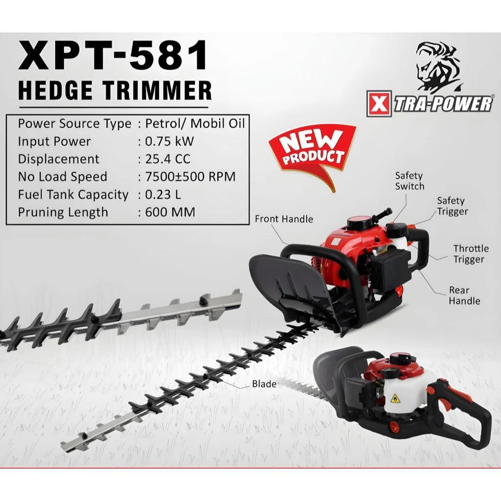 XTRA-POWER Heavy Duty Hedge Trimmer XPT-581 (600mm)