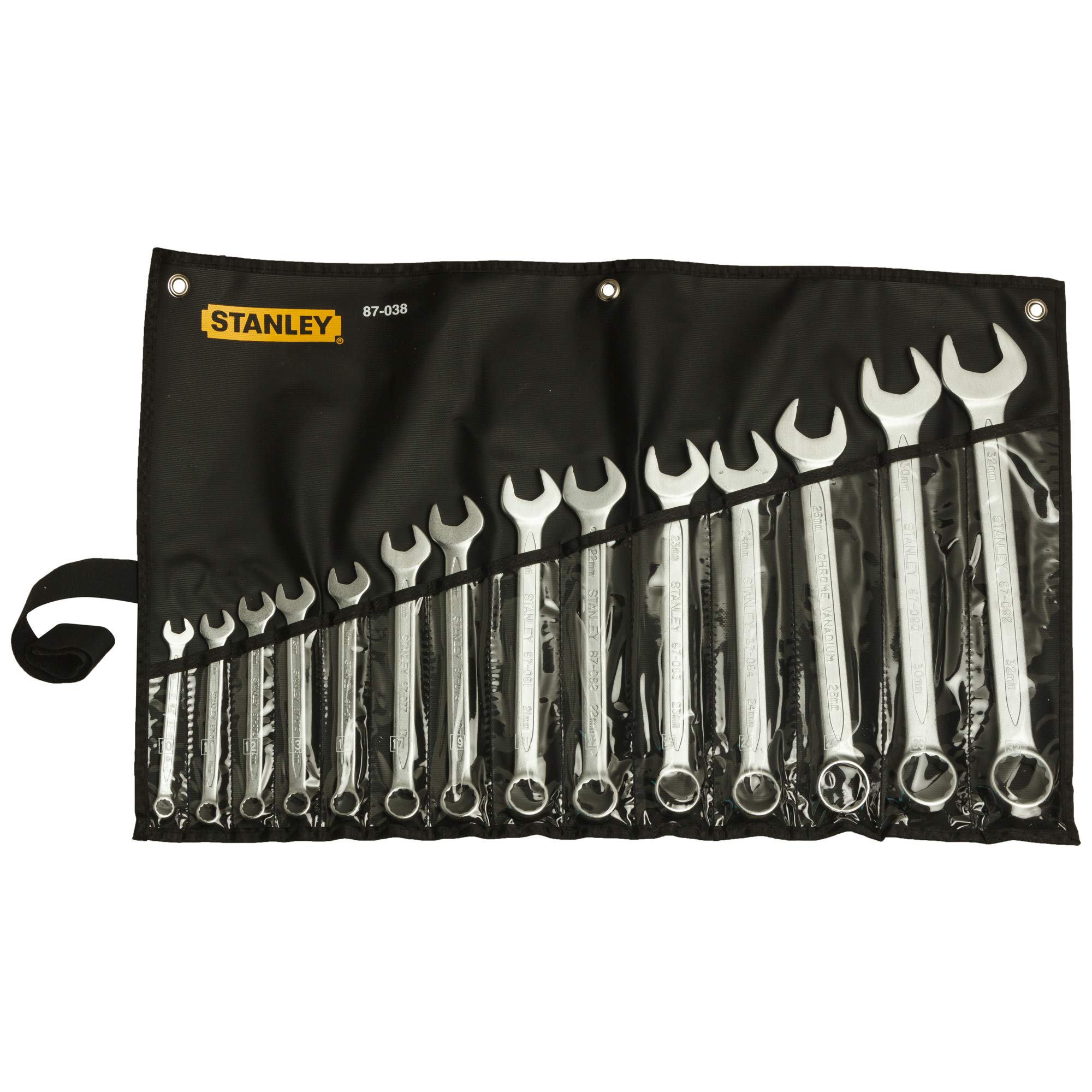 Stanley Combination Spanner Set in Pouch (Black)